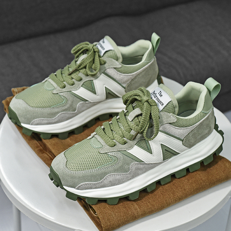 Free Shipping Designer Mesh Breathable Hong Kong-Style Retro Casual Trendy Sports Running Shoes