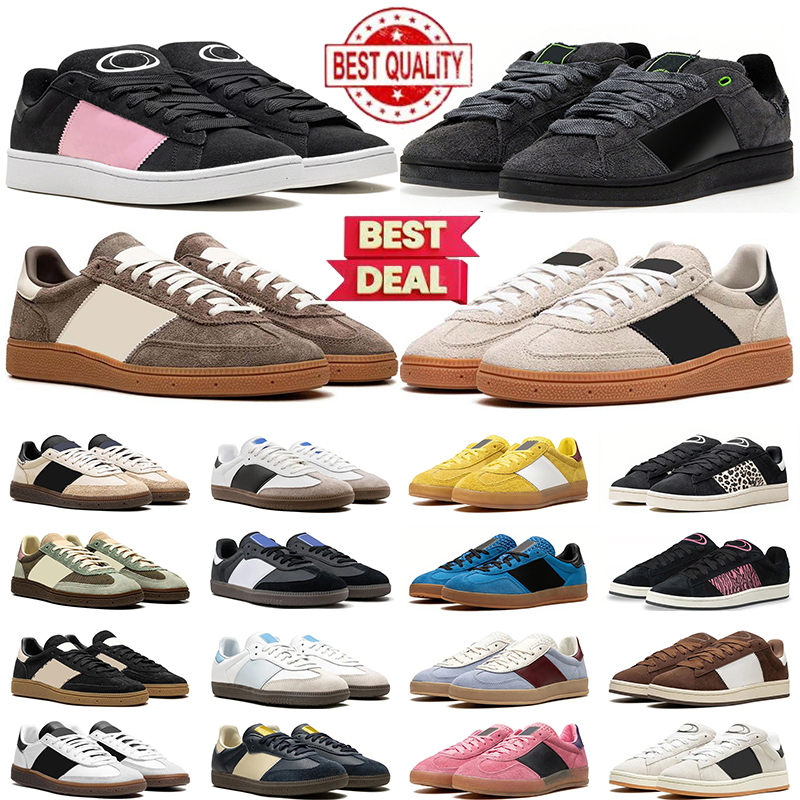 free shipping men women with box designer shoes flat sneakers mens trainers new color Black White Blue Pink Green Brown Grey suede leather