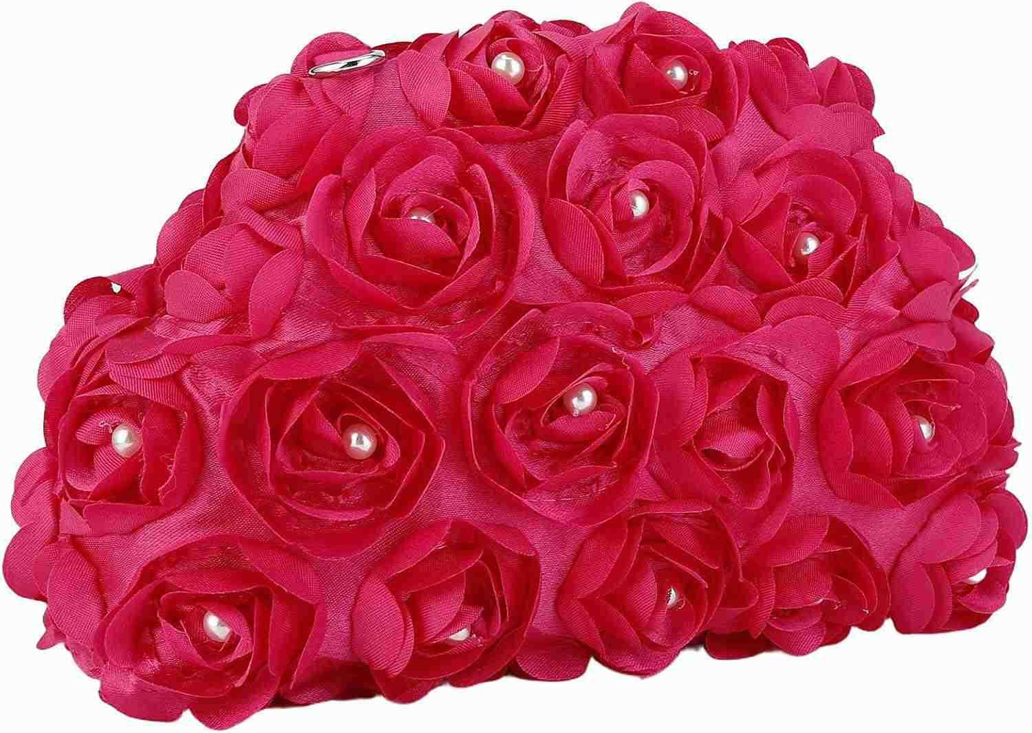 Floral Clutch Purses for Women Elegant Evening Purse Bridal Handbag Shoulder Bag with Detachable Chain Z25909