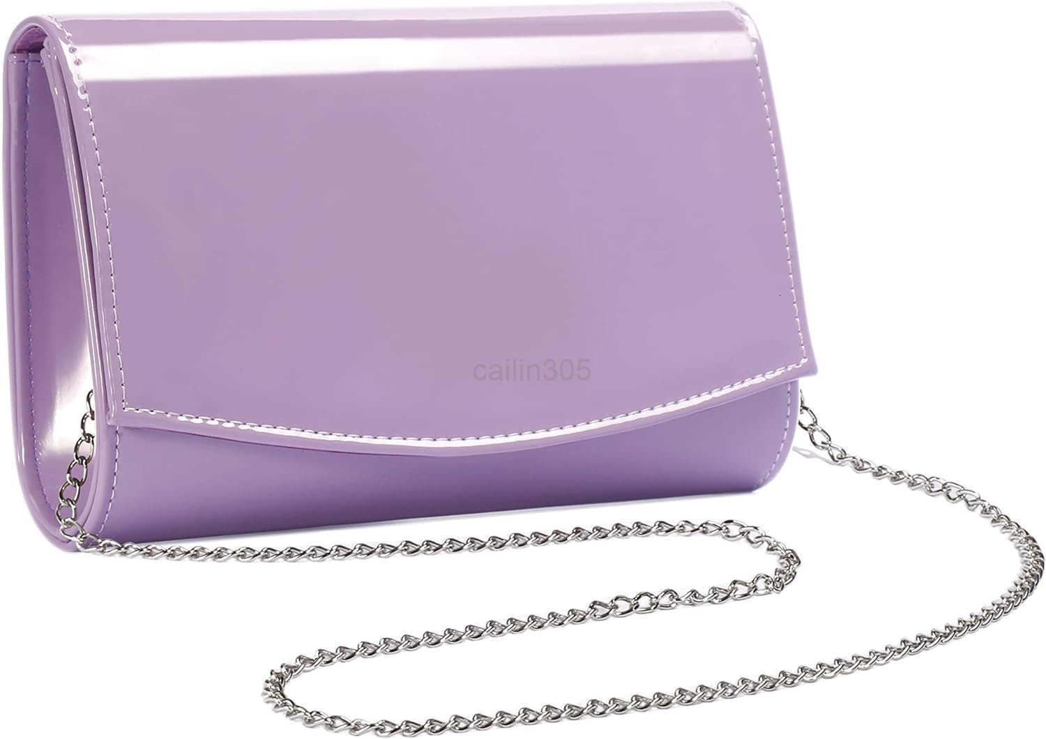 Women Patent Leather Wallets Fashion Clutch Purses Evening Bag Handbag Solid Color Z25909