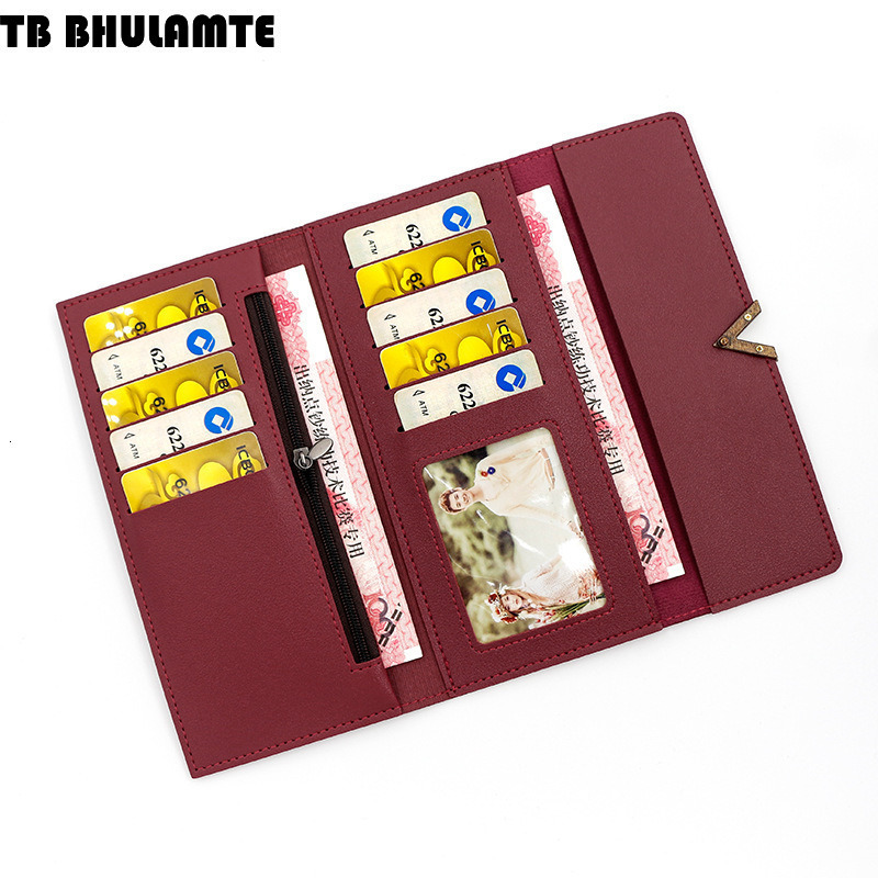 TB BHULAMTE Designer Wallet New Women's Wallet Fashion Simple Luxury Bag Women's PU Long Wallet Money Clip Multi-card Slot Card Holder Clutc