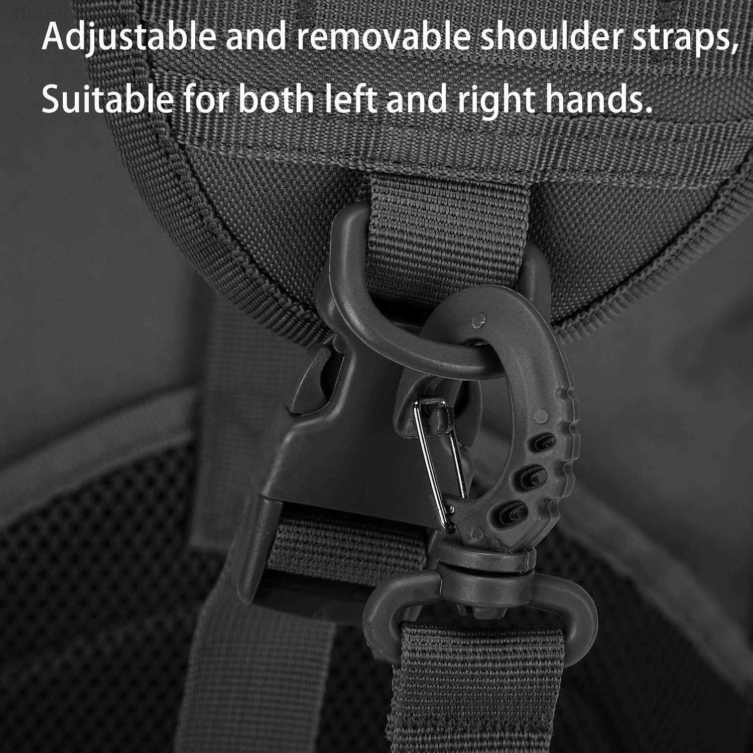 Sling Bag Backpack Military Rover Shoulder Pack EDC Molle Assault Range Bag for Men AmbidextrousBlack Z250909