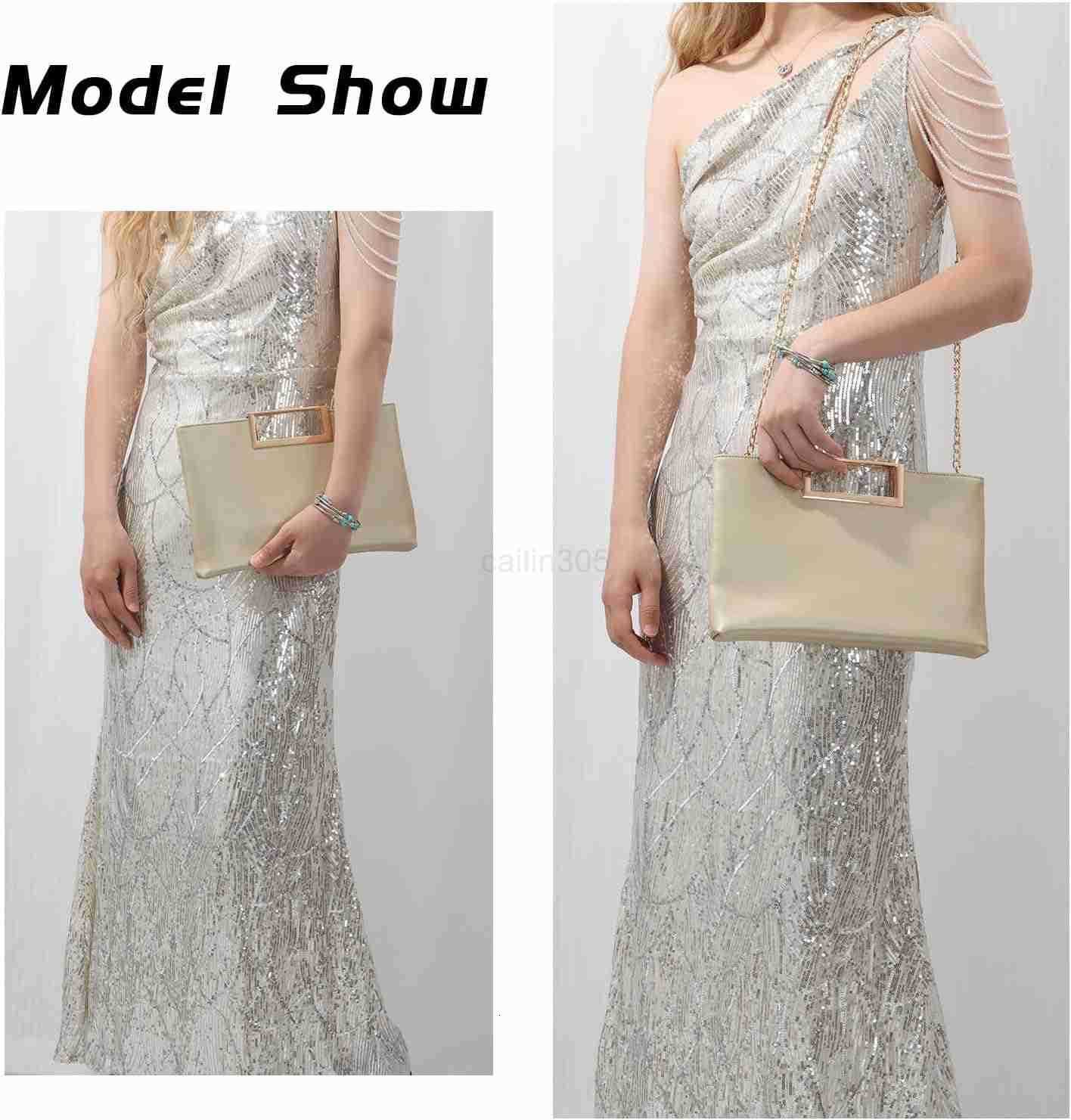 Women Clutch Purses PU Leather Evening Handbags for Wedding Prom Bridal with Chain Strap Z25909