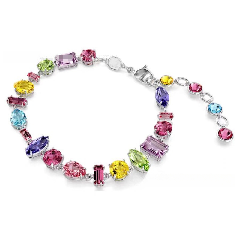 Women's Gradient Crystal Beads Pendant Necklace - Candy Color Shift Design
