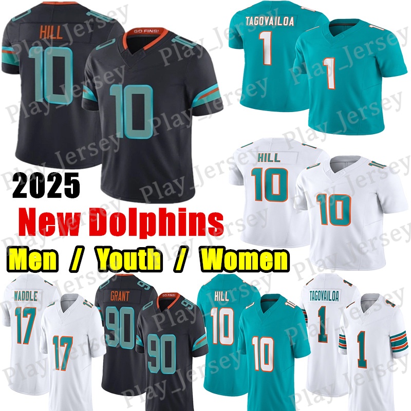 #1 Tua Tagovailoa Football Jersey #10 Tyreek Hill Jaylen Waddle Kenneth Grant Dan Marino De'Von Achane Zach Sieler Chop Robinson Jaylen Wright Bradley Chubb jerseys
