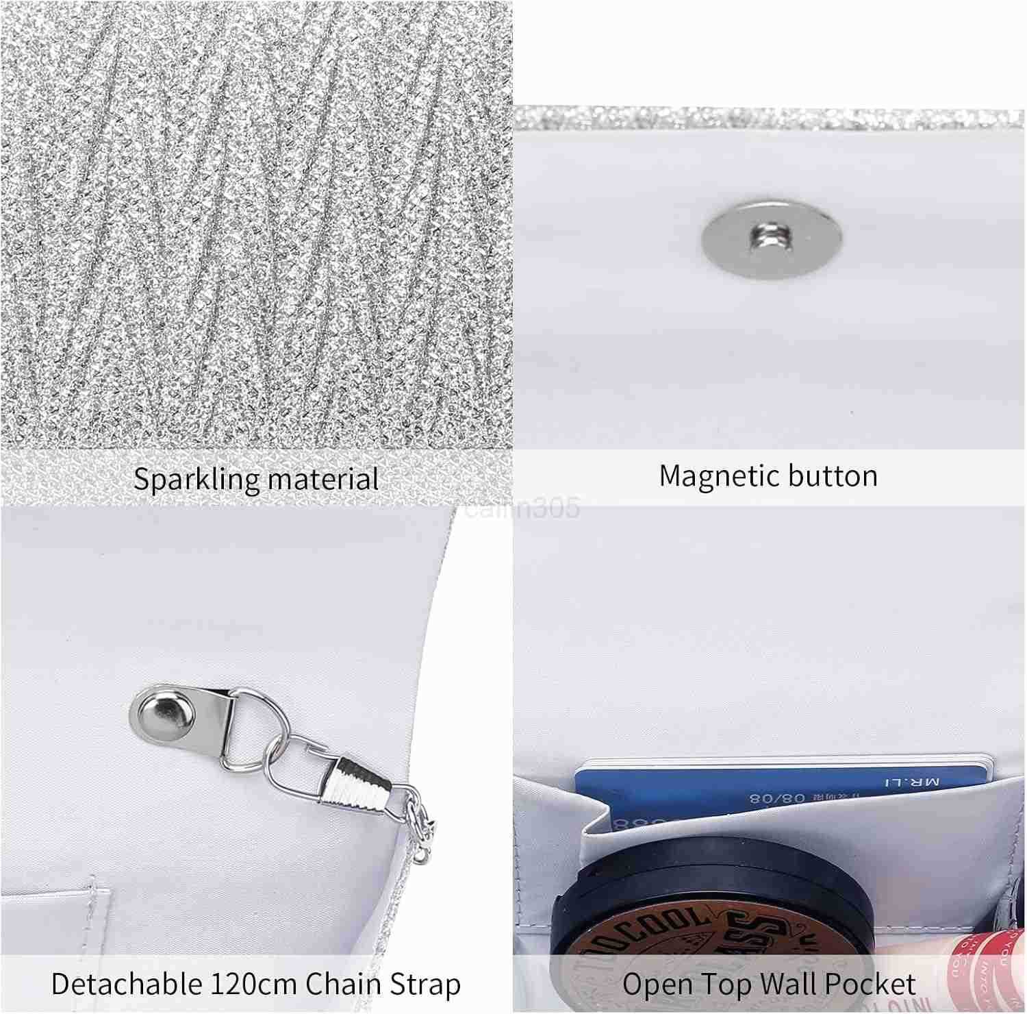 Purses for Women Evening Bag Elegant Pleated Satin Formal Handbag Simple Classy Purse Z25909