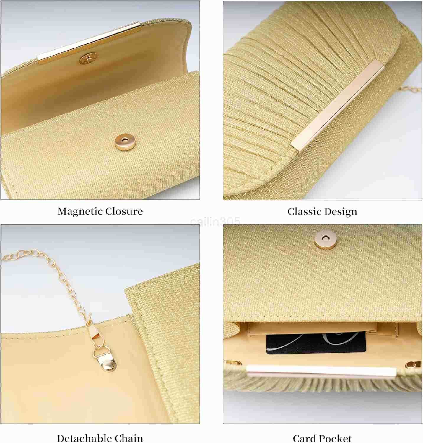 Bag Clutch Purses Sparkling Party Handbag for Women Wedding Formal Purse for Dressy Z25909