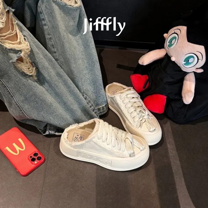 Jifffly Women's Breathable Summer Sandals - Casual White Sneakers for ComfortJFY-220