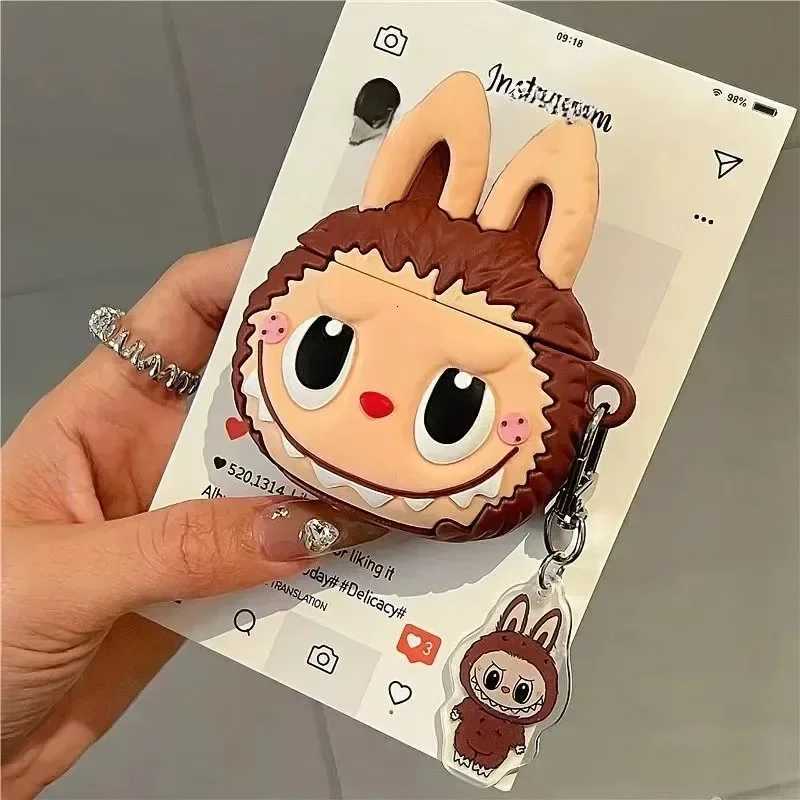 Designer For AirPods 1 2 3 4 Pro 2 Case 3D Cute Cartoon Silicone Earphone Protective Case phone Box With Pendant Cover R250909