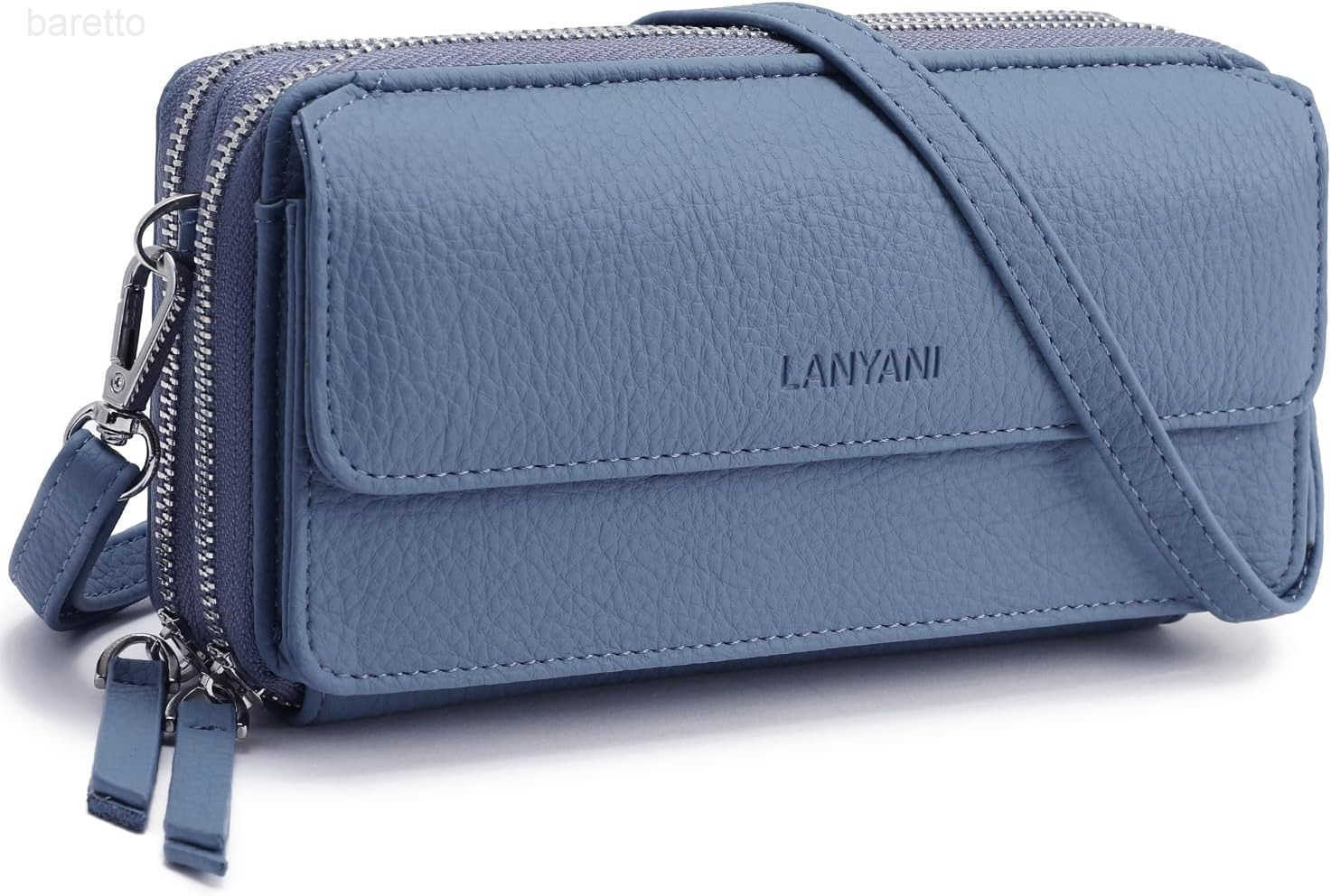Crossbody Wallet Wristlet Purse with Phone Pocket For Women Vegan Leather Z250909