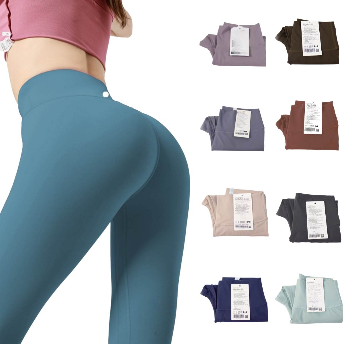 2025 5A Yoga align leggings Women pants Outfits Lady Sports yoga Fashion Ladies Exercise Fitness Wear Girls Running Luluity Lemonitys Legging Ninth Pants