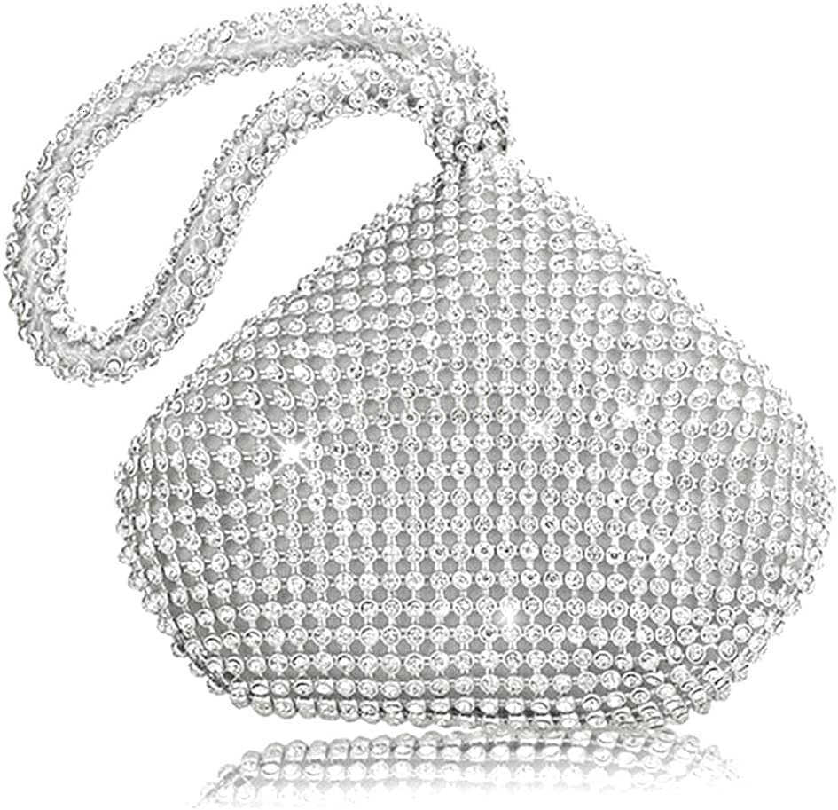 Evening Bag Sparkly Rhinestone Purse Triangle Designer Chain Clutch Purse Bag Party Prom Wedding Purse Z25909