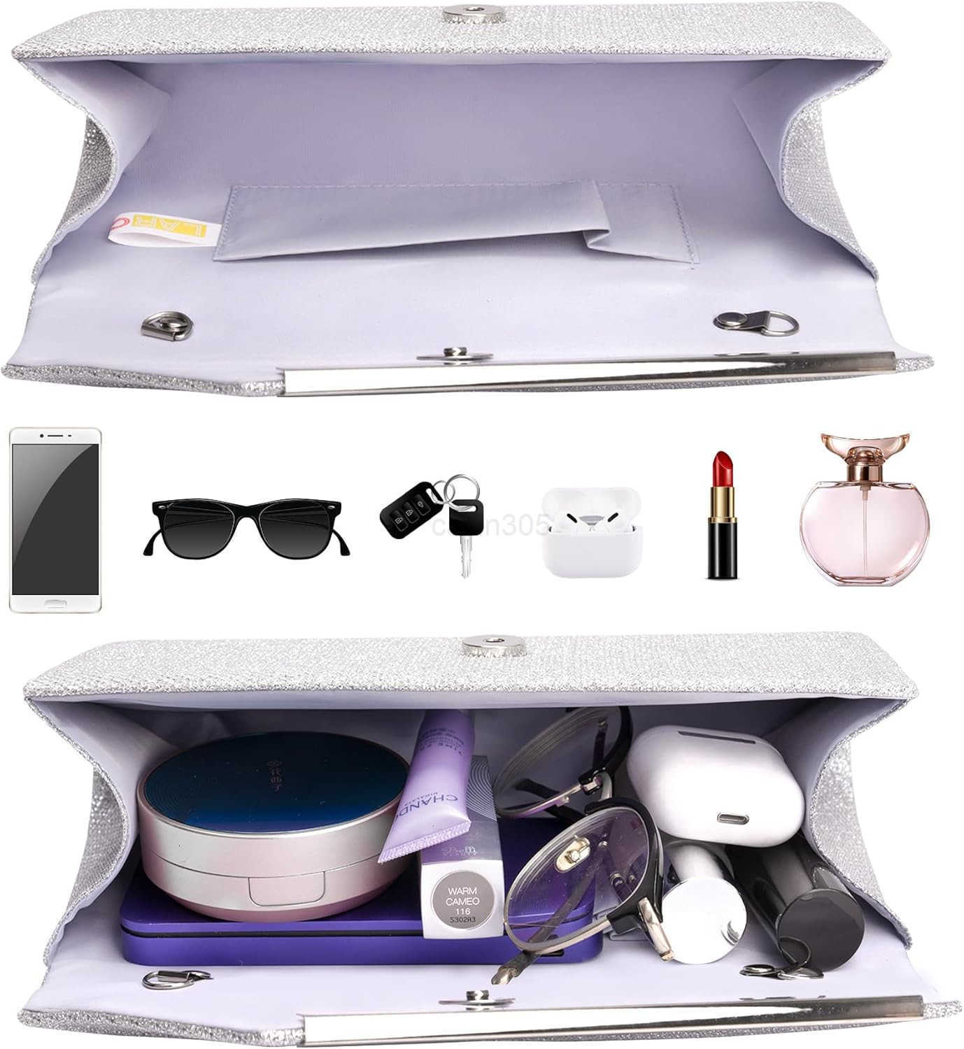 Glitter Evening Bag Formal Envelope Clutch Purses for Women Ladies Handbag for Wedding Party Cocktail Date Night Z25909