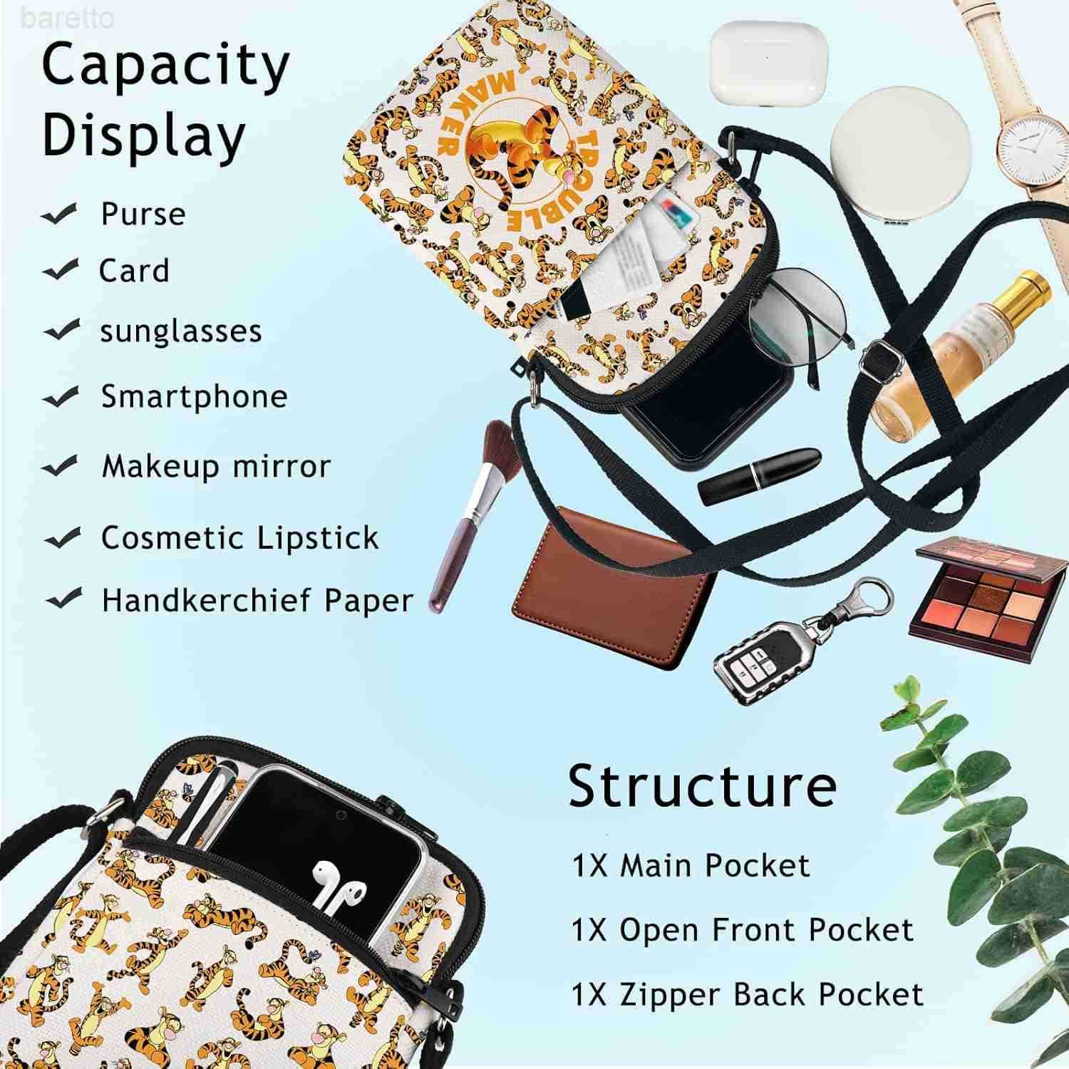 Cartoon Tiger Crossbody Bag Fairy Tale Gift Trouble Maker Shoulder Bag Cartoon Merchandise Z250909