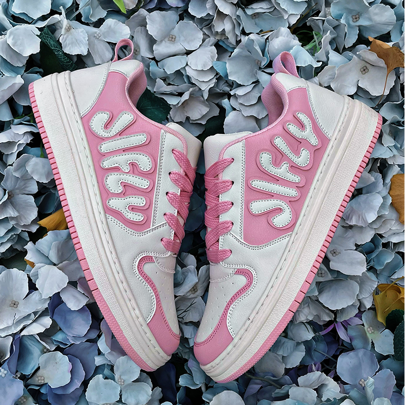 Women's Original Streetwear Jifffly Thick Sole Platform Shoe - Vintage Style in Rose ColorJFY-851