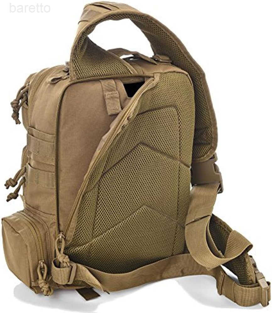 GEAR Tactical Sling Bag Military Style Single Shoulder Sling Pack with USA Tactical Flag Patch Tan with flag patch Z250909