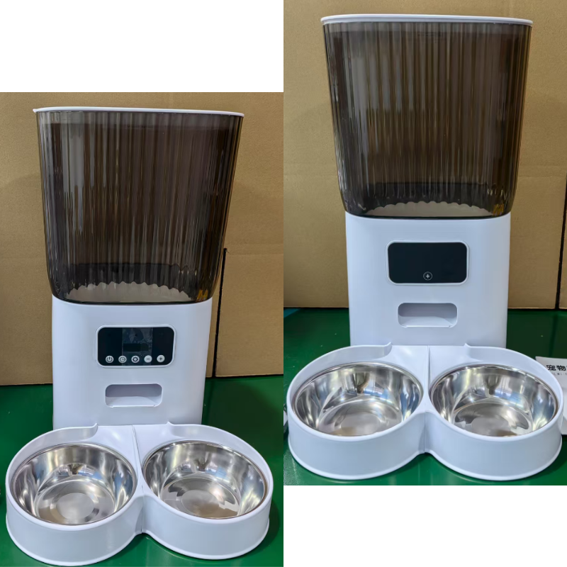 Pet Automatic Feeder with Wide-Angle Video Monitor - Large Capacity (5 Liters), Moisture Resistant Lid & Adjustable Portion Control - WD-250828-03