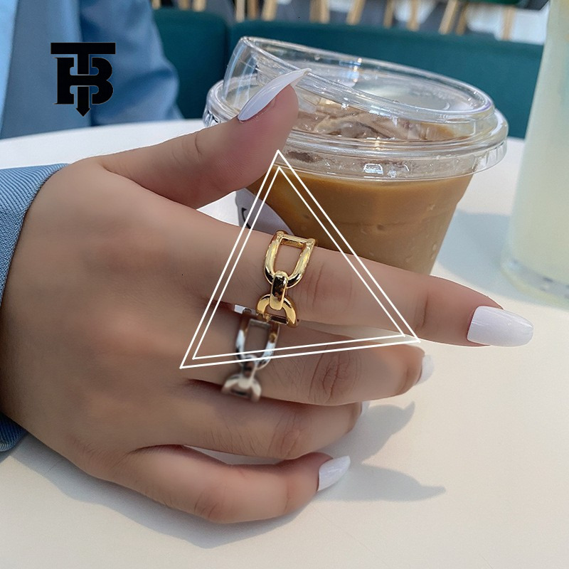 TB BHULAMTE Free Shipping New Designer Accessories Classic Fashion Cross Metal Texture Ring Creative Hip-hop Women's Open Index Finger Ring Light