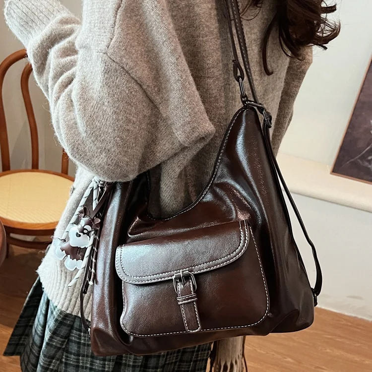 Vintage design Style Large Capacity Handbag With Multiple Carrying Methods For Commuting And Leisure, Women's Shoulder Bag, Autumn New Designer