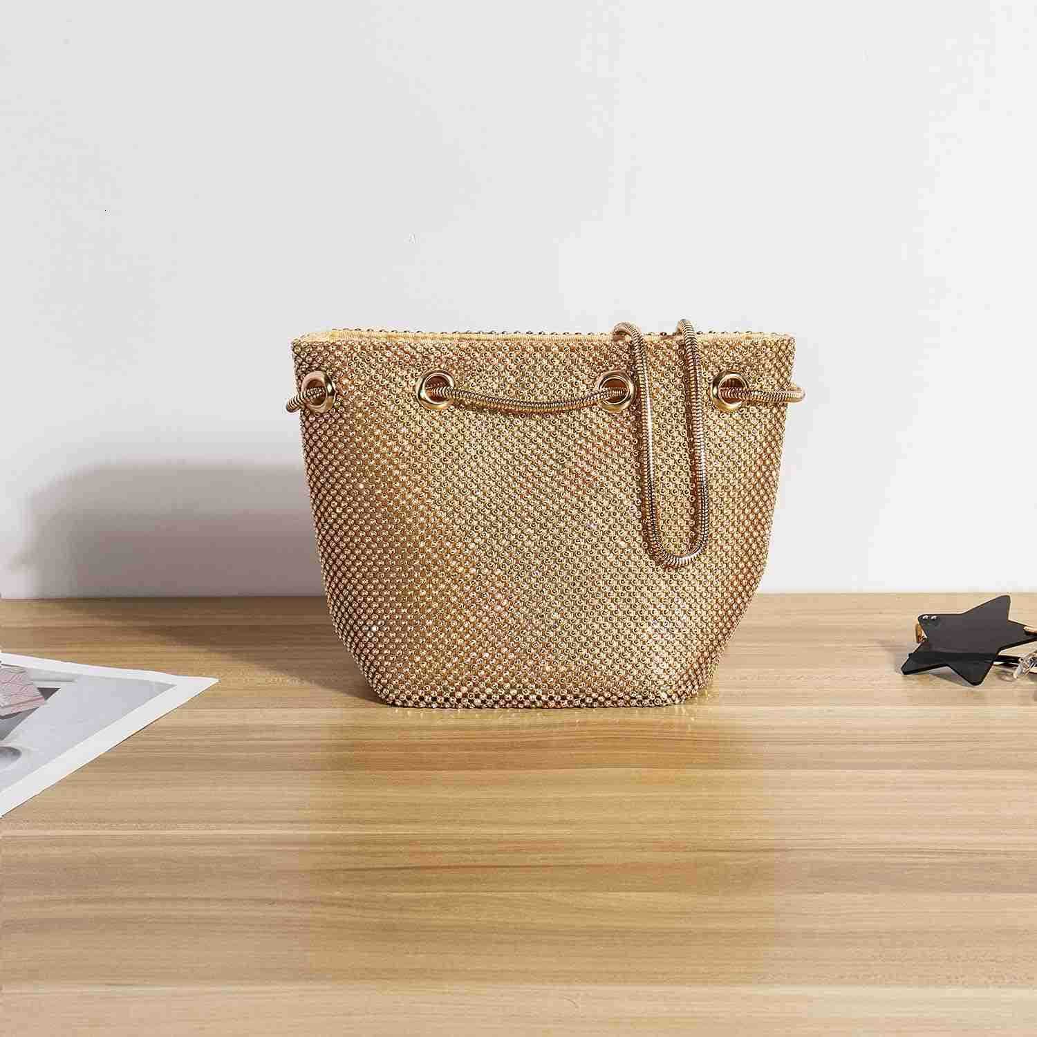 Bucket Bag Women Evening Party Clutch Bag Crossbody Shoulder Purse with Detachable Chain Strap Z25909