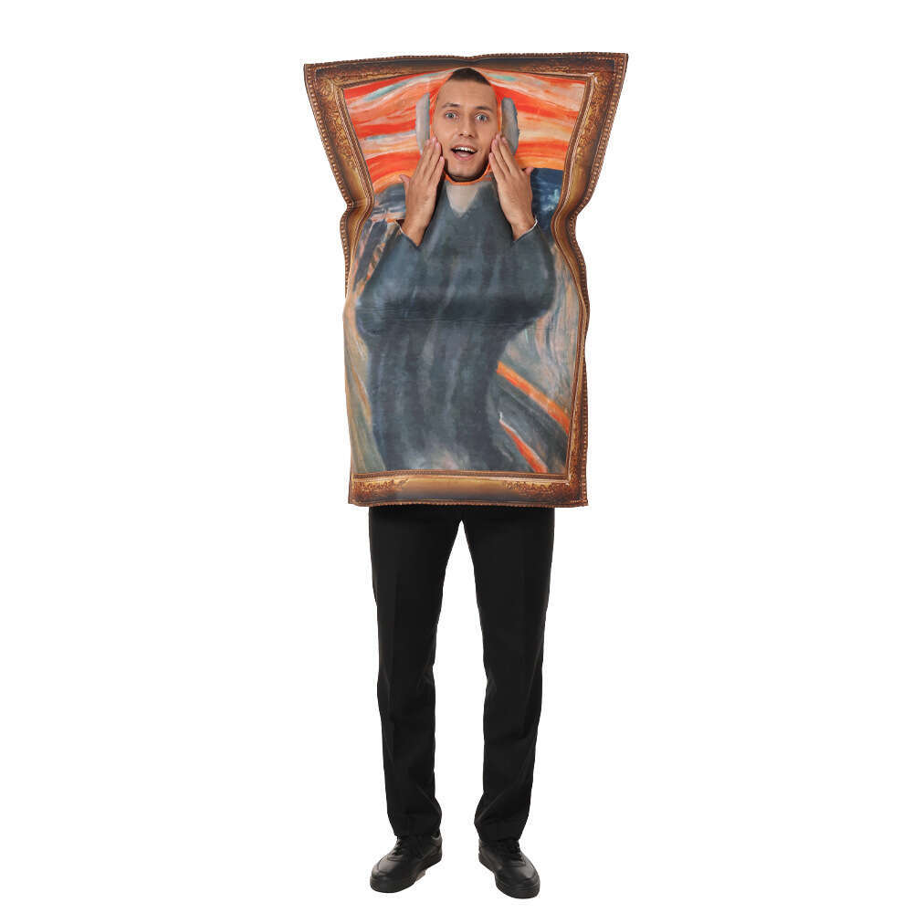 In Stock New Halloween Party Fun Spoof Mural Costume Campus Activity Performance Jumpsuit