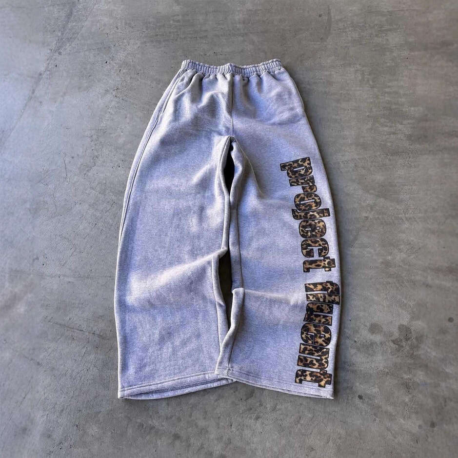 2025 Trendy Fashion Versatile Casual Pants Unisex Street Leopard Print Loose Sweatpants ddmypluto