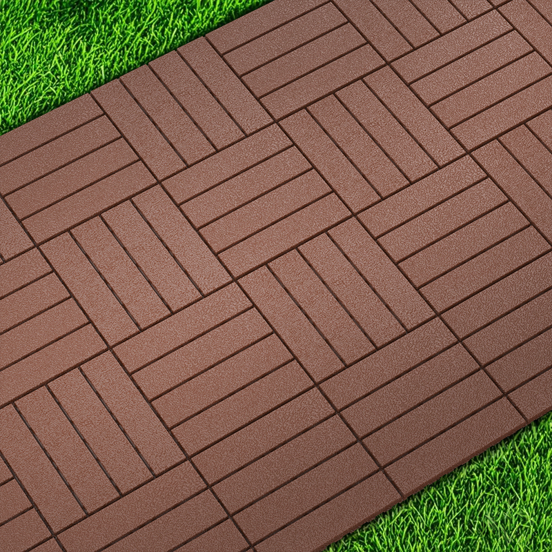 Plastic Floor Tiles Interlocking Deck Tiles, Waterproof Snap Together Flooring for Outdoor Indoor, Anti-Slip Patio Balcony Carpet