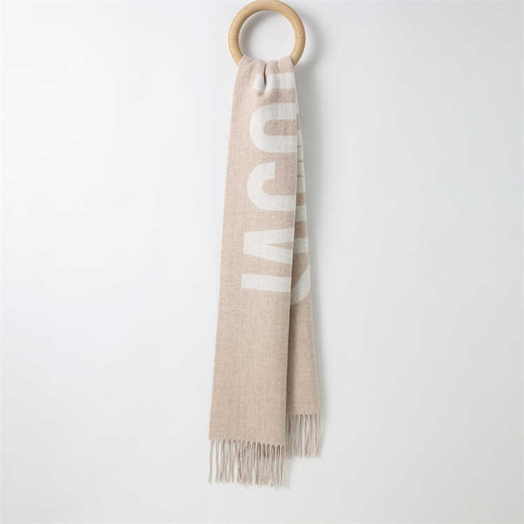 Jmus Scarf 2024 Autumn Winter New Unisex Letter Jacquard Warm Tassel Wool Neck Scarf Shawl L250904 1ZVA7