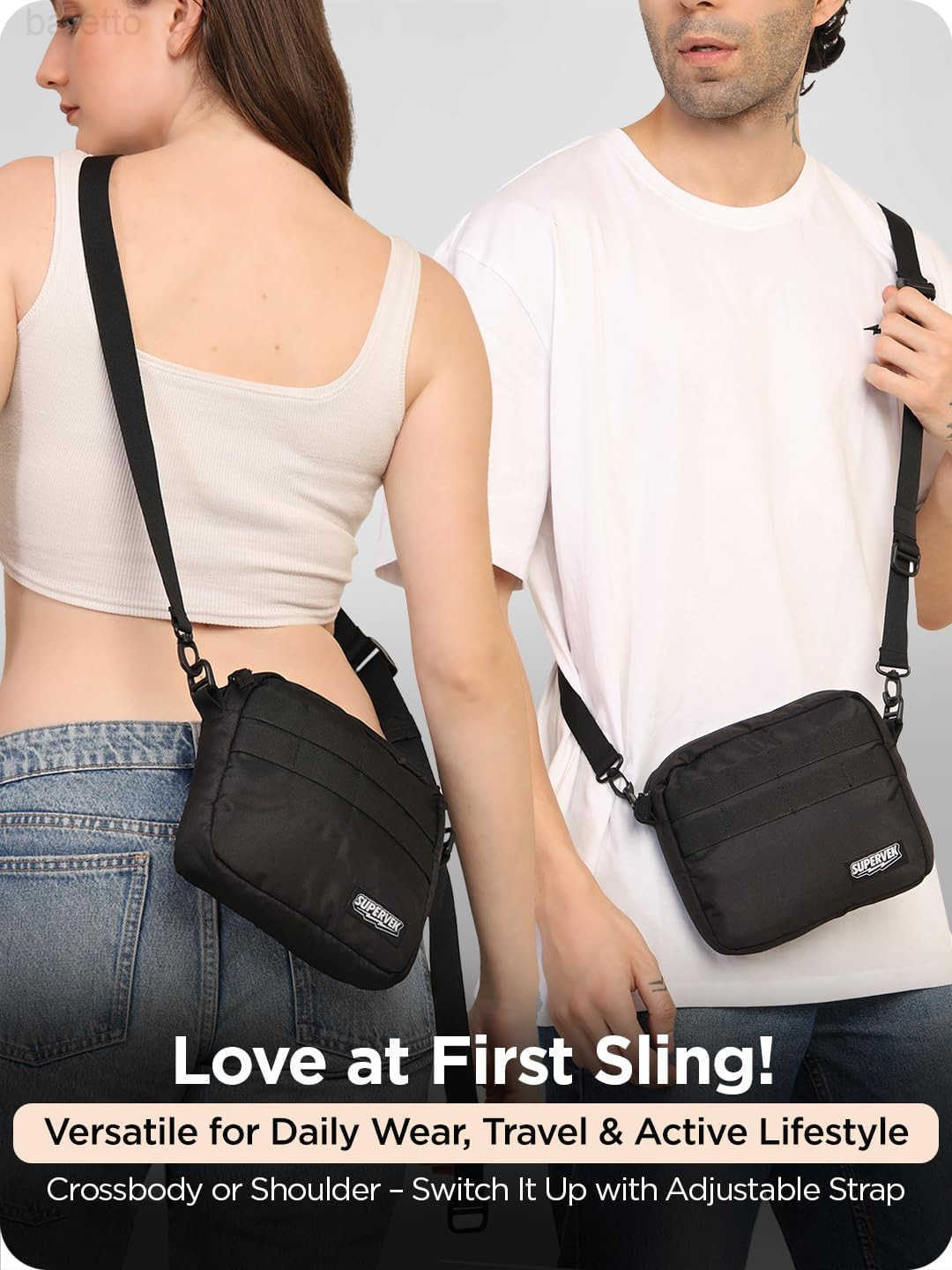 Bag for Men Women Durable Molle Tactical Webbing Crossbody Shoulder Organizer Messanger Bags Minimalist Compact Streetwear Urban Travel School Unisex 