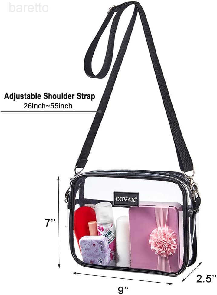 Crossbody Bag Stadium Approved Clear Purse Bag for Concerts Sports Events Z250909