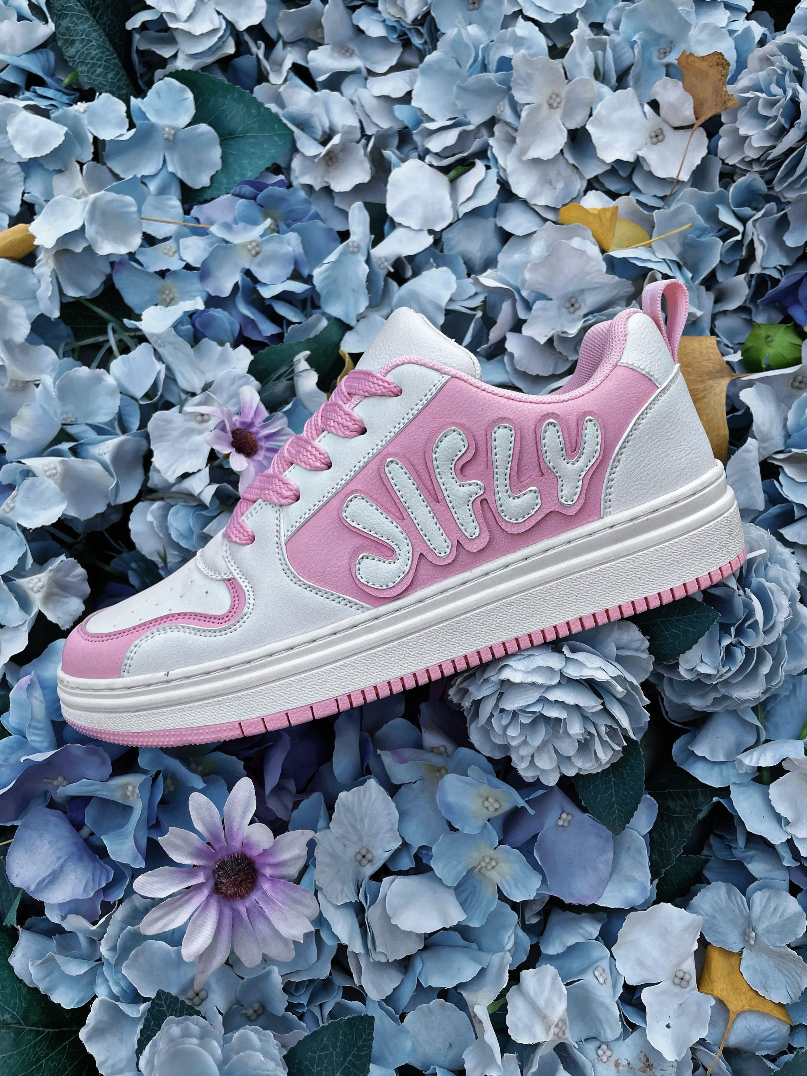 Women's Original Streetwear Jifffly Thick Sole Platform Shoe - Vintage Style in Rose ColorJFY-851