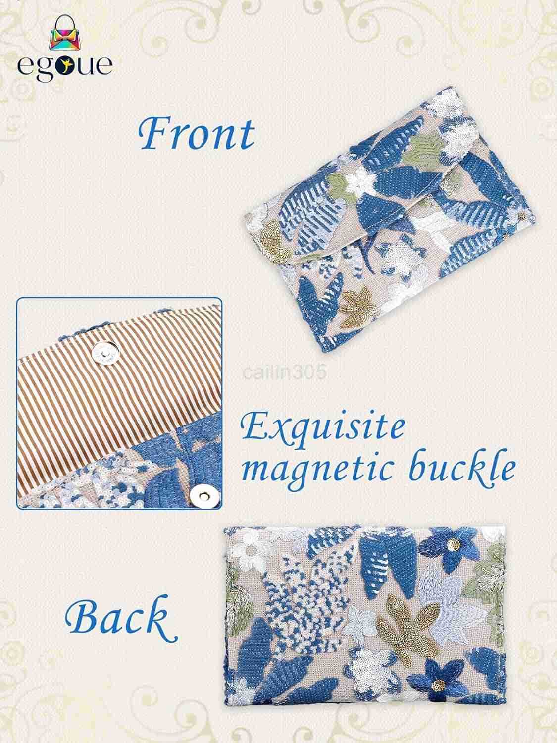 Floral Embroidery Sequin Evening Clutch Bags Party Purses Beaded bags Z25909