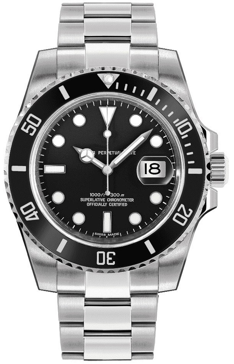 New Mens Sapphire Glass Wristwatches Sub 116610LV 116610LN Hulk Black Steel Ceramic Bezel Automatic Mens Watch Automatic Movement Watches
