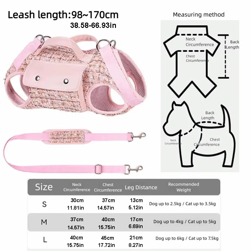 Dog Horizontal Backpack with Leash Handle Elegant Pet Traction Backpack Breathable Wear-resistant Dogs Going Out Bag