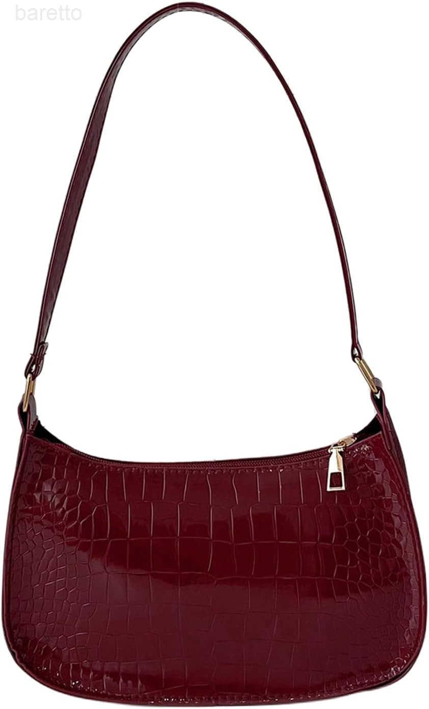 Womens PU Leather Shoulder Handbag Zipper Top Handle Single Strap Small Bags Purse Z250909