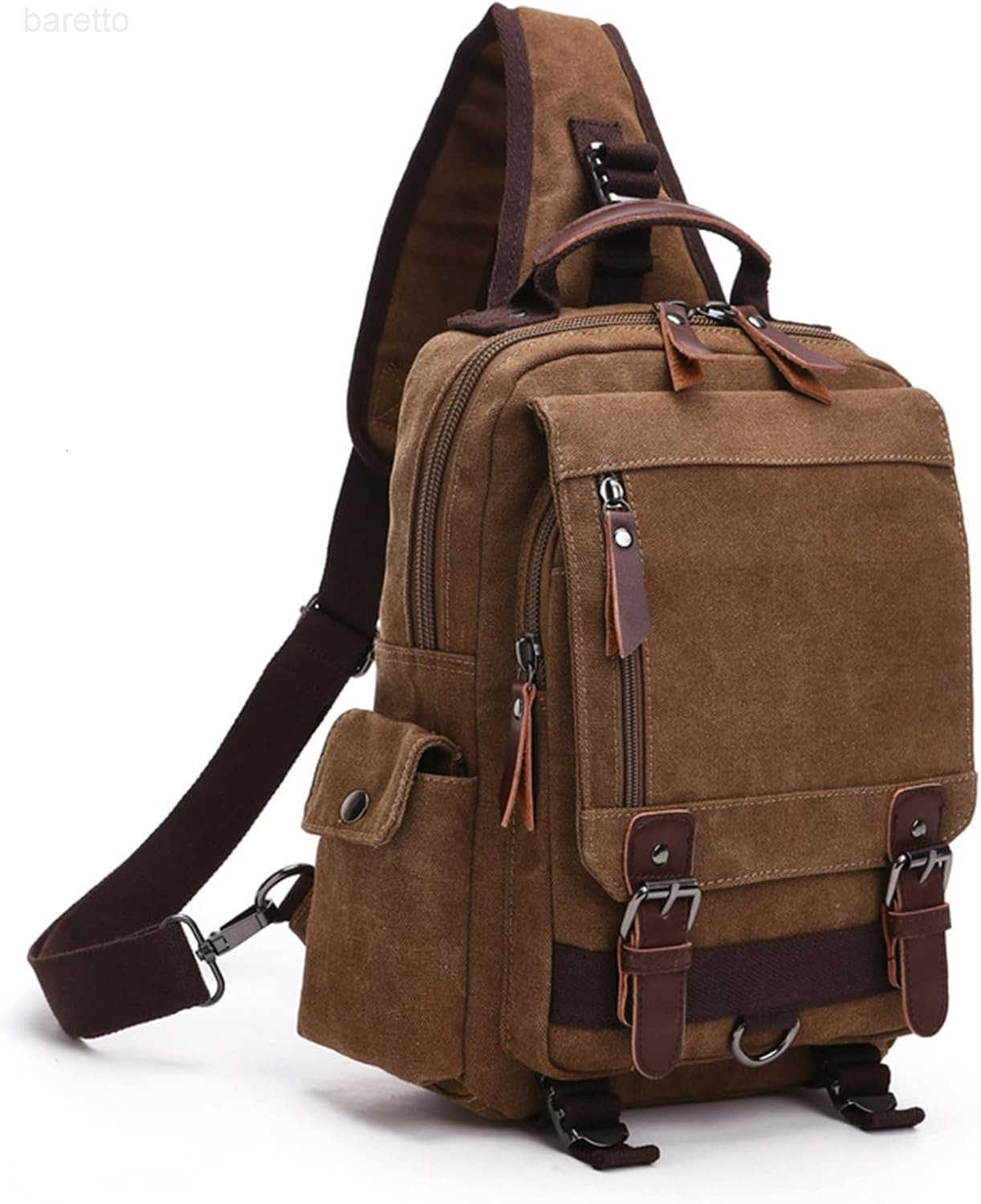 Cross Body Messenger Bag Shoulder Sling Backpack Travel Rucksack Black Z250909