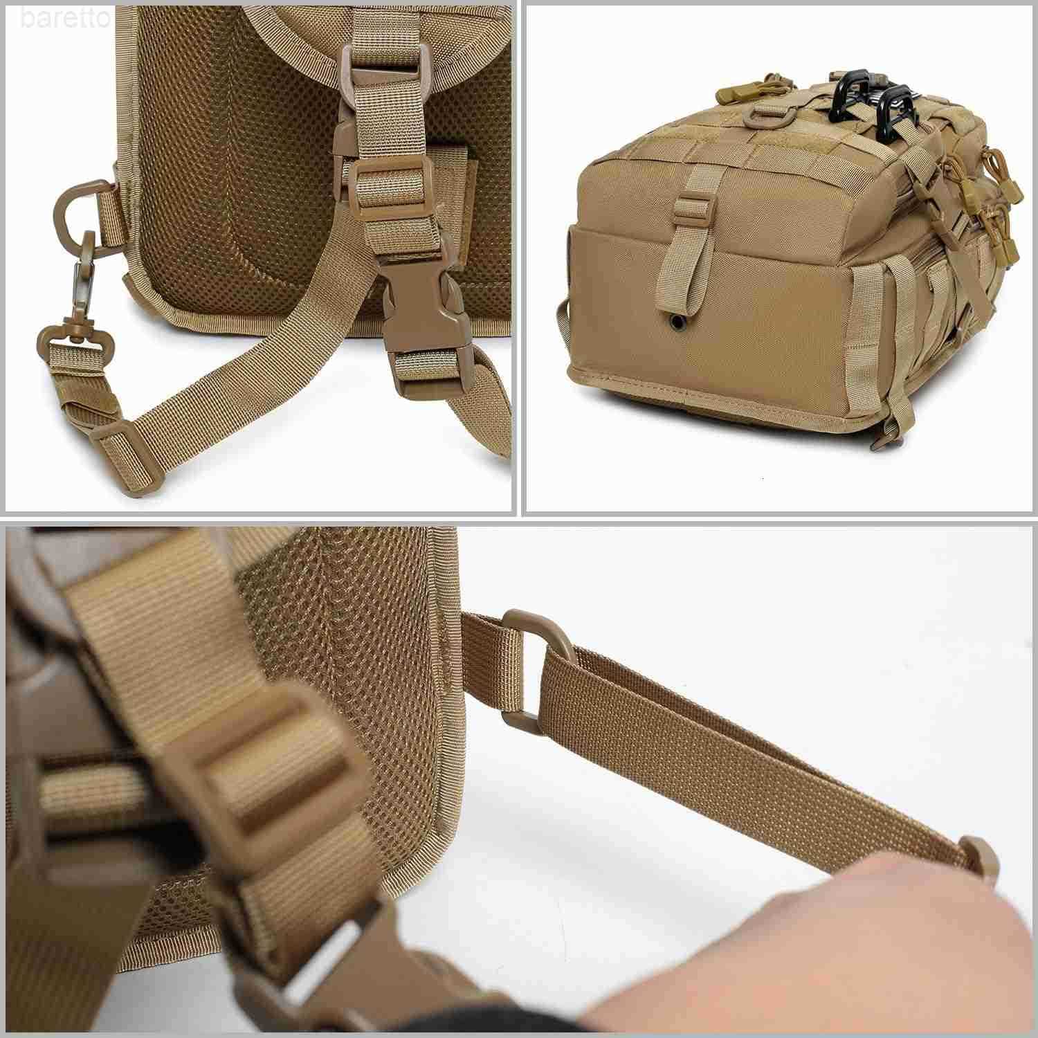 Sling Bag Backpack Military Rover Shoulder Sling Pack EDC Molle Assault Range Bag Crossbody Chest Pack Coyote Z250909