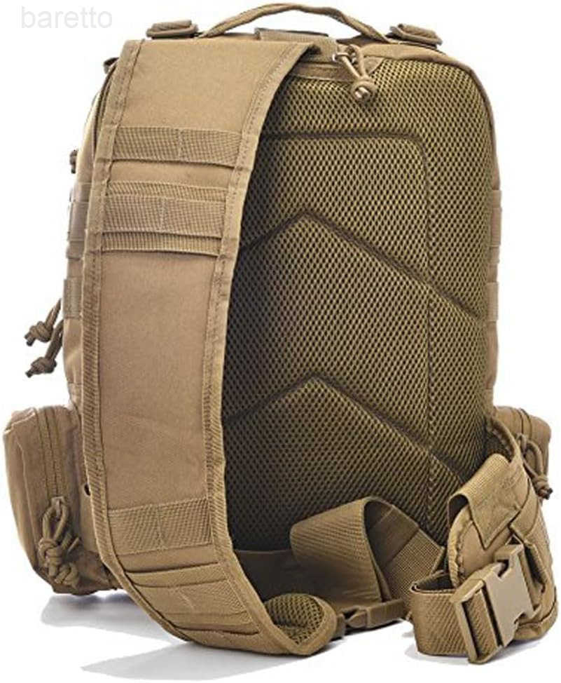 GEAR Tactical Sling Bag Military Style Single Shoulder Sling Pack with USA Tactical Flag Patch Tan with flag patch Z250909