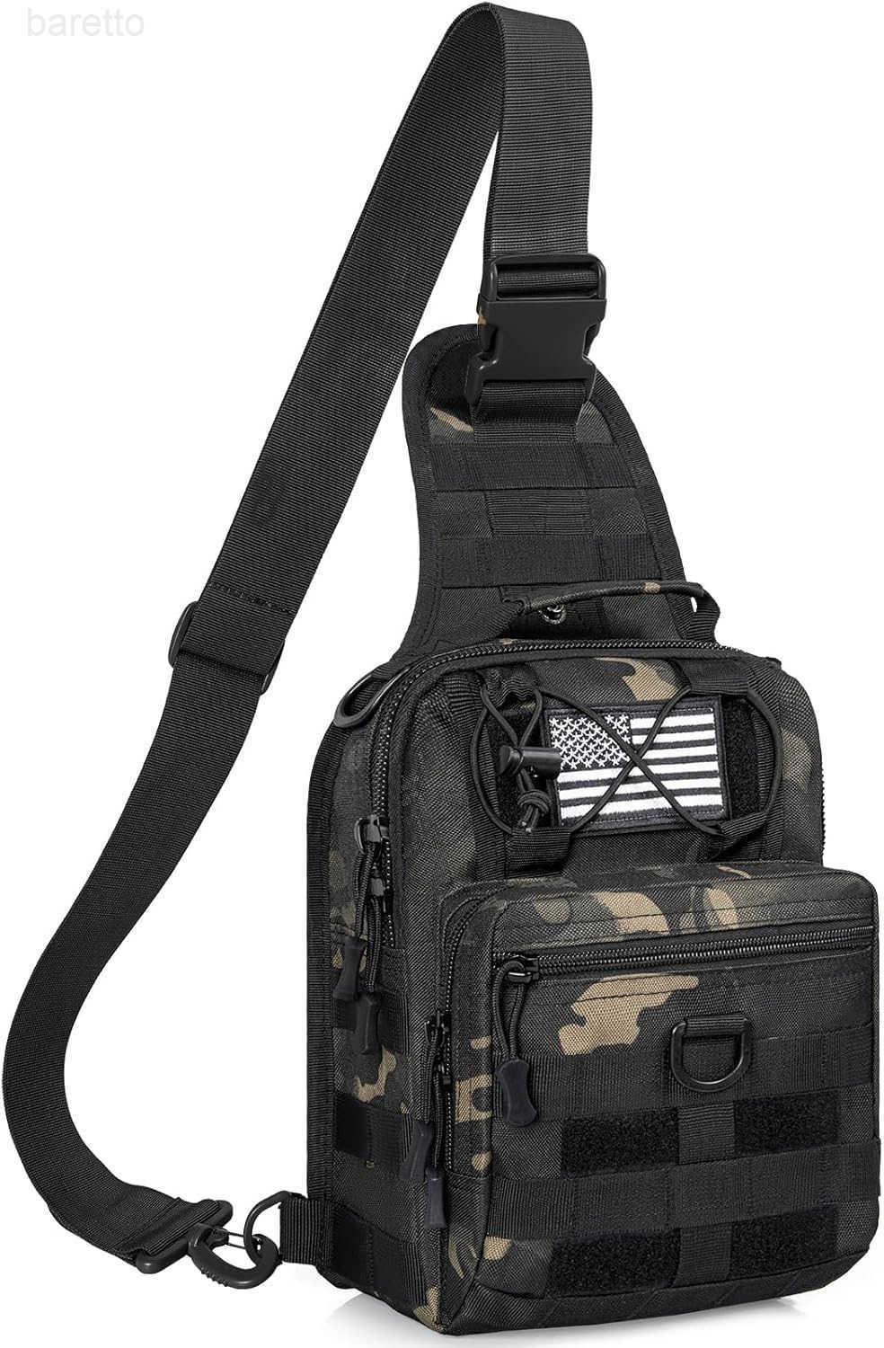 Tactical Sling Bag for Men Small Tactical Shoulder Bag Backpack Outdoor Military Rover Bags Travel Hiking Daypacks Tactical EDC Crossbody Chest Bag Pa