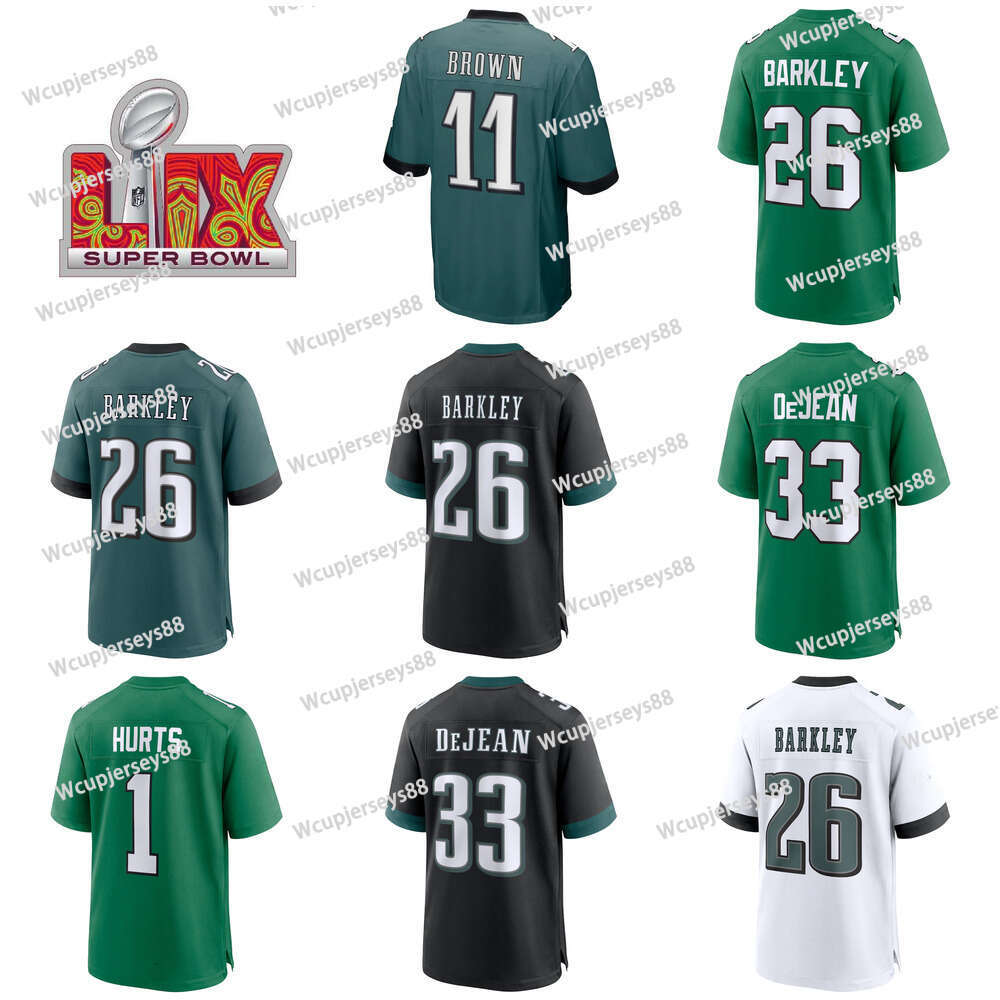 Saquon Barkley Cooper 2025 Hot Football Jerseys Cooper DeJean Brown DeVonta Smith Jason Kelce Brian Dawkins Carter Reed Blankenship Cunningham Quinyon Mitchell