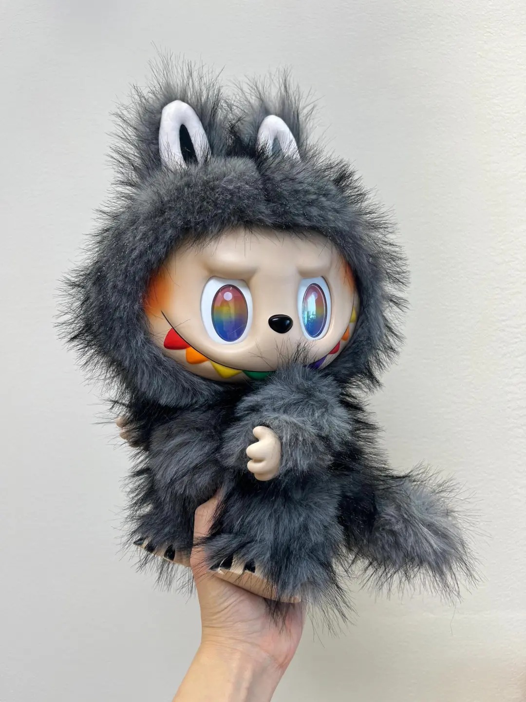 Large 38CM 24D Real Eyeball Plush Cotton Body Vinyl Face Fabric Fashion Doll with Big Business Card