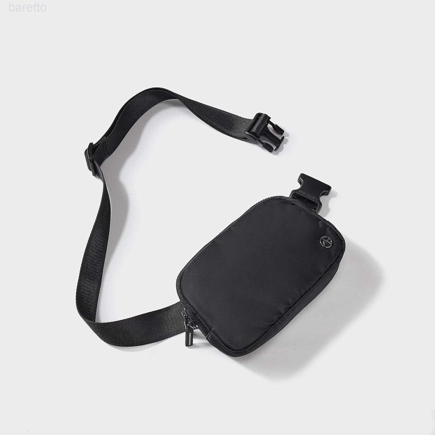 Two Way Zipper Fanny Pack Nylon Everywhere Belt Bag for Women Water Repellent Waist Packs Crossbody Bags with Adjustable Strap Black Z250909