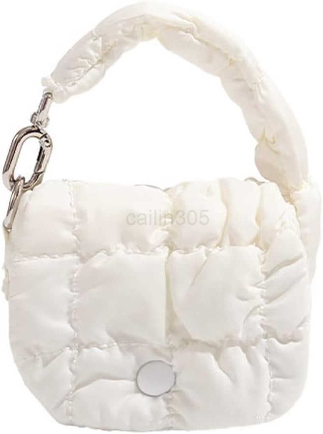 Mini Quilted Bag Puffer Wristlet Clutch Purse Nylon Padded Womens Handbags Evening Bag Charm Lipstick bag Z25909