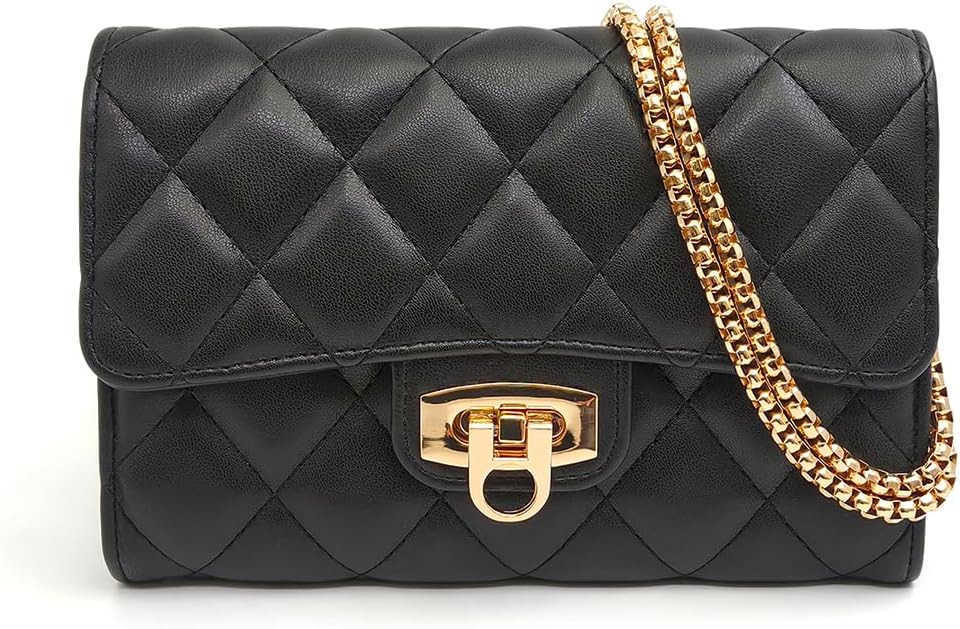 Small Black Clutch Purses for Women with Quilted Designs Womens Trendy Quilted Crossbody Bags Stylish Shoulder Handbags M250910