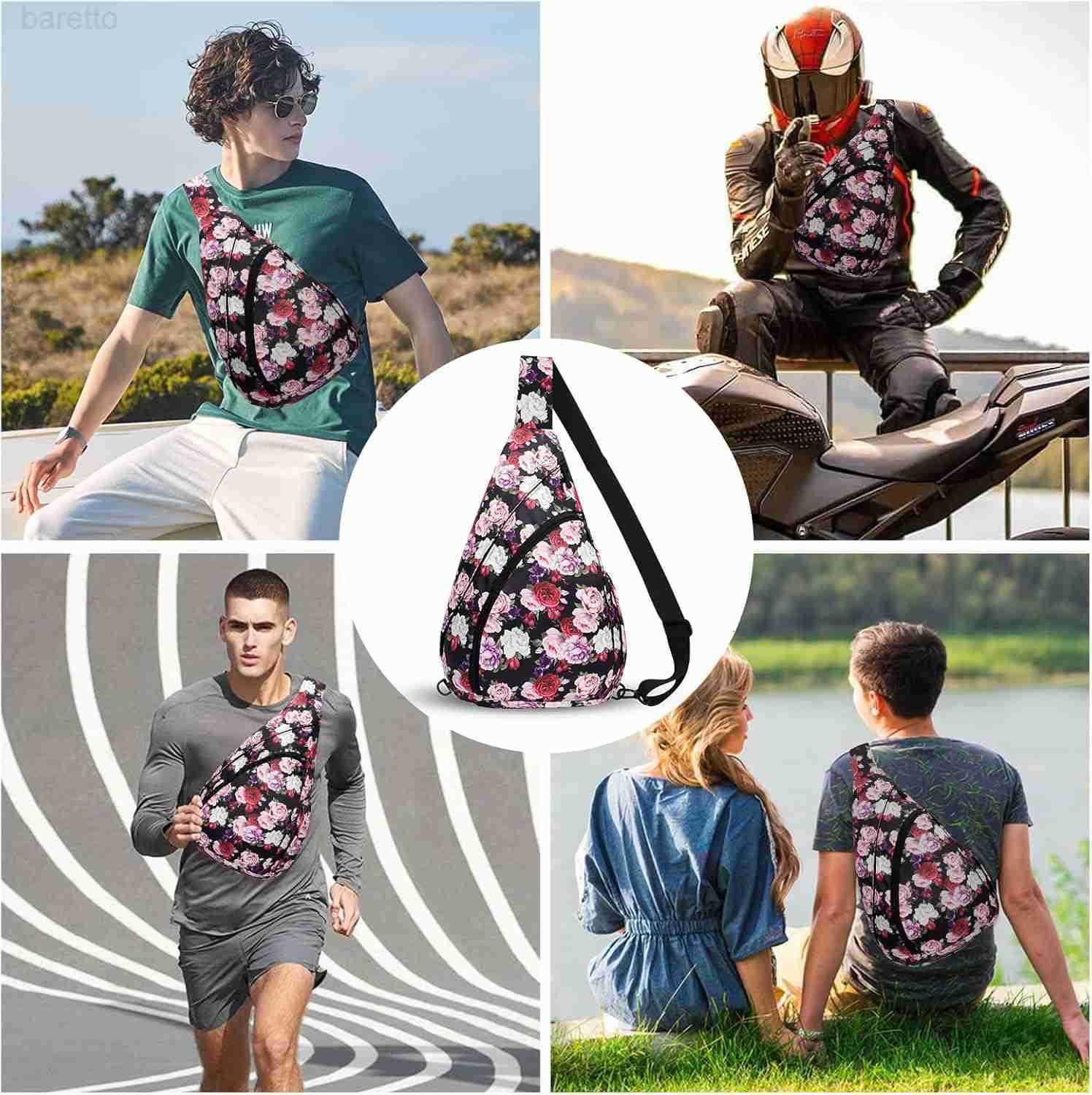 Crossbody Sling Bag for Men Women Lightweight Waterproof ChEST Shoulder Bag for Travel Hiking Everyday Use Z250909