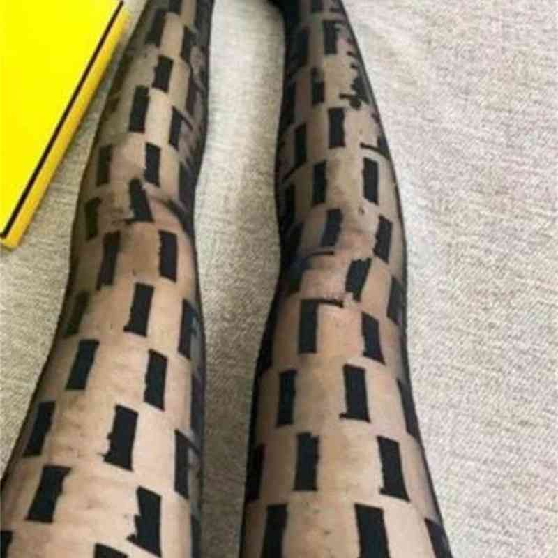 Socks Black Stockings Female Spring Autumn Winter Anti Hook Silk Letter Wear Sexy Show Thin Pantyhose