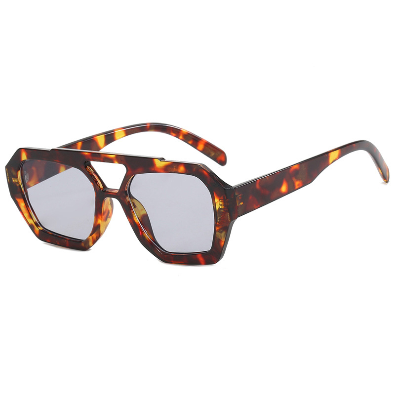 Leopard Print Tinted Lens Trendy Vintage Sunglasses, Square Frame Sunglasses for Everyday Use, Fashion Sunglasses for Outdoor Activities, Valentine�