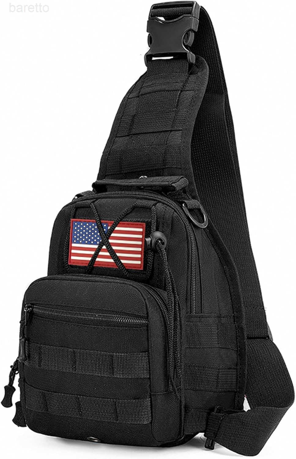 Tactical Sling Bag Crossbody Bag for Men Outdoor Military EDC Backpack for Every Day Carry Black Z250909