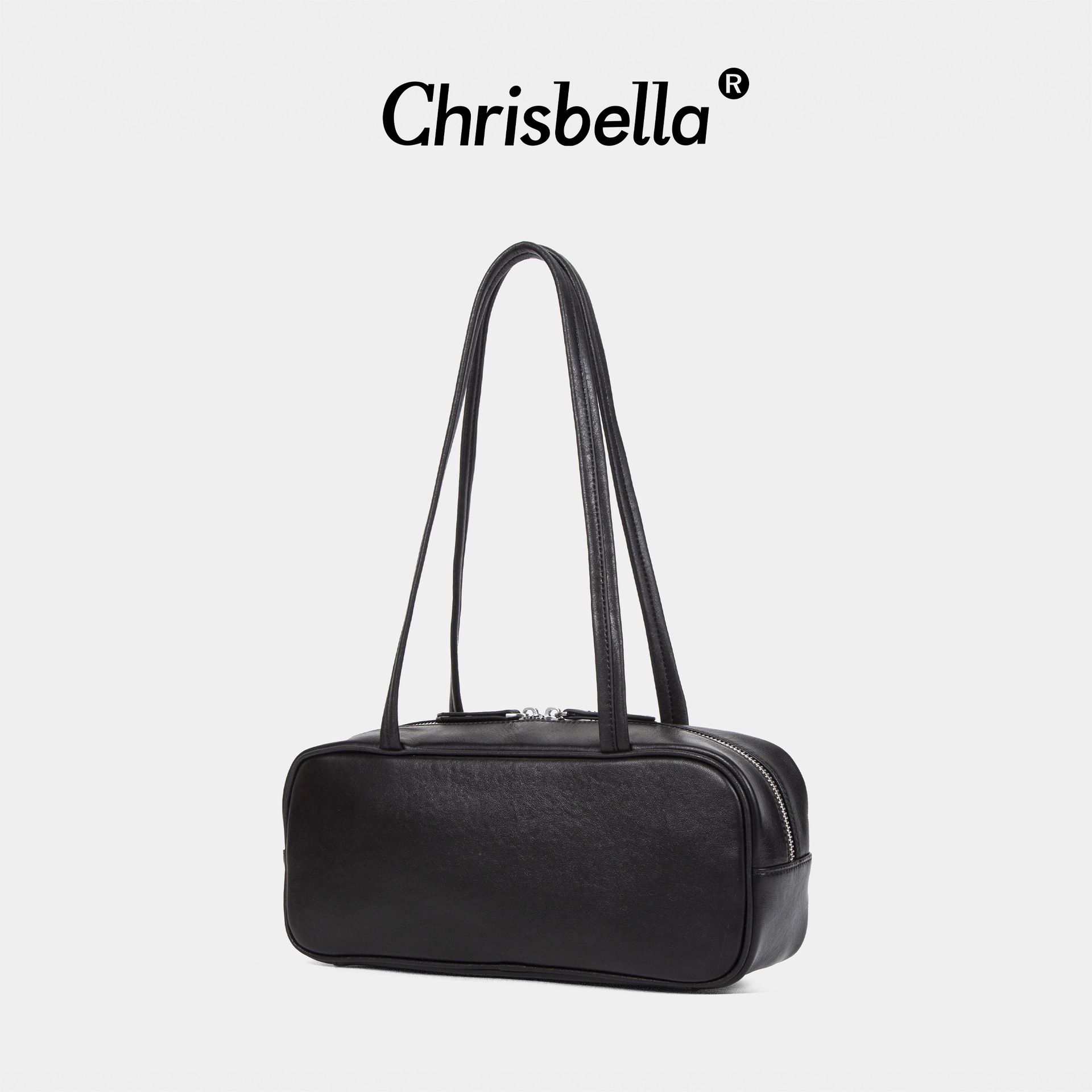 Vegetable-tanned top layer cowhide baguette bag dinner clutch bag belair horizontal small square bag high-end one-shoulder crossbody bag