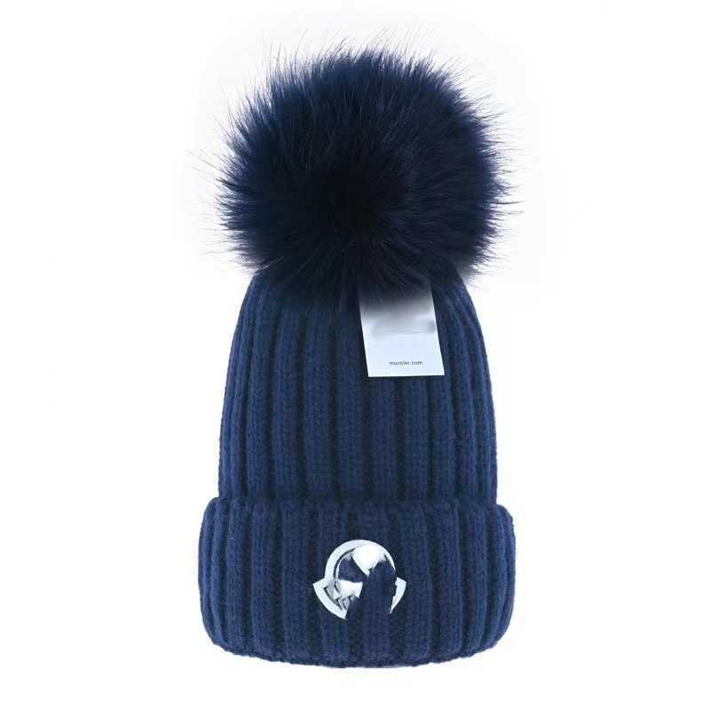 Fur Ball Knitted Hat Winter Thickened Outdoor Warm Mengjia Knitted Hat Winter Fashion Versatile Casual Warm Hat L2509087VJQ
